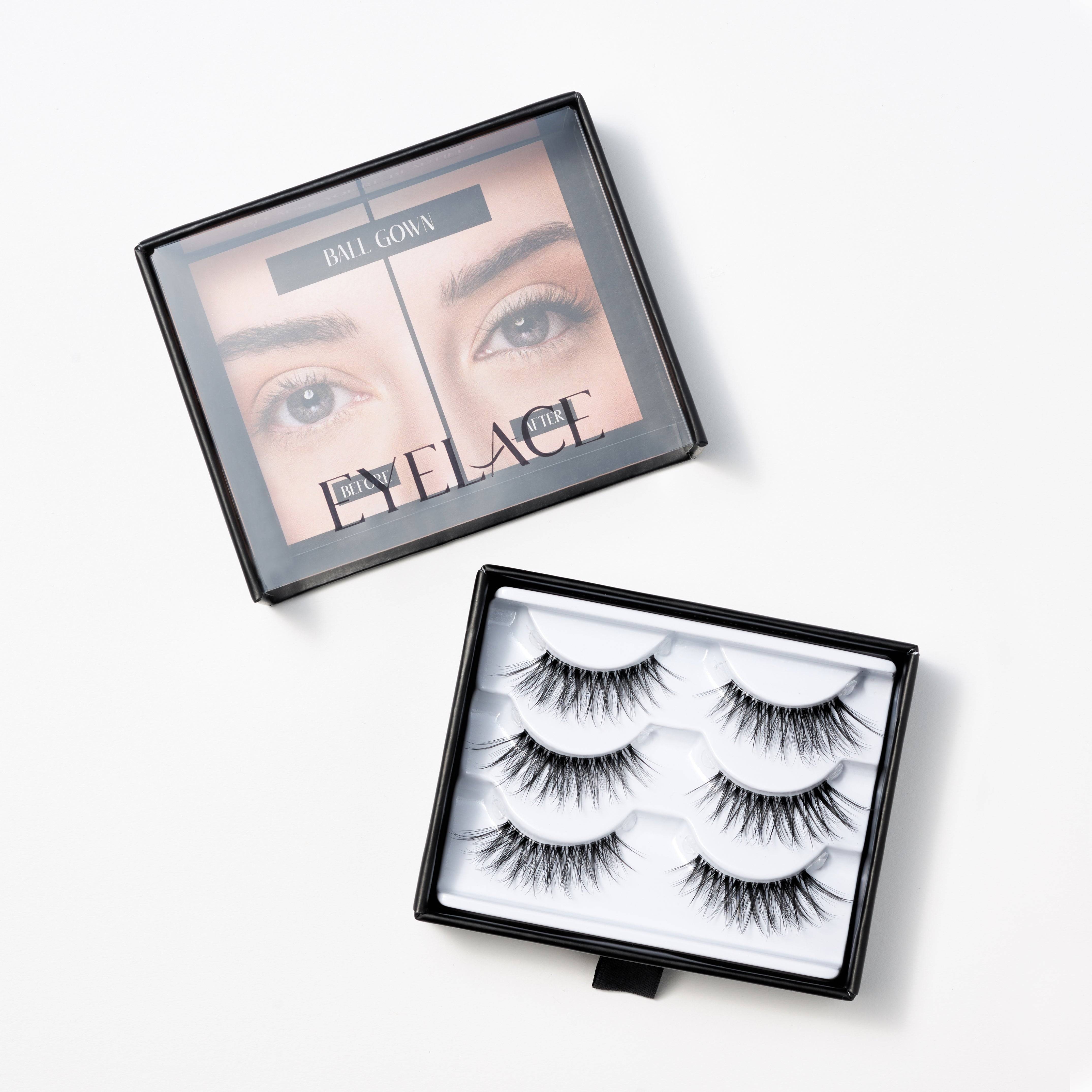 Ball Gown Lash Set packaging with faux lashes