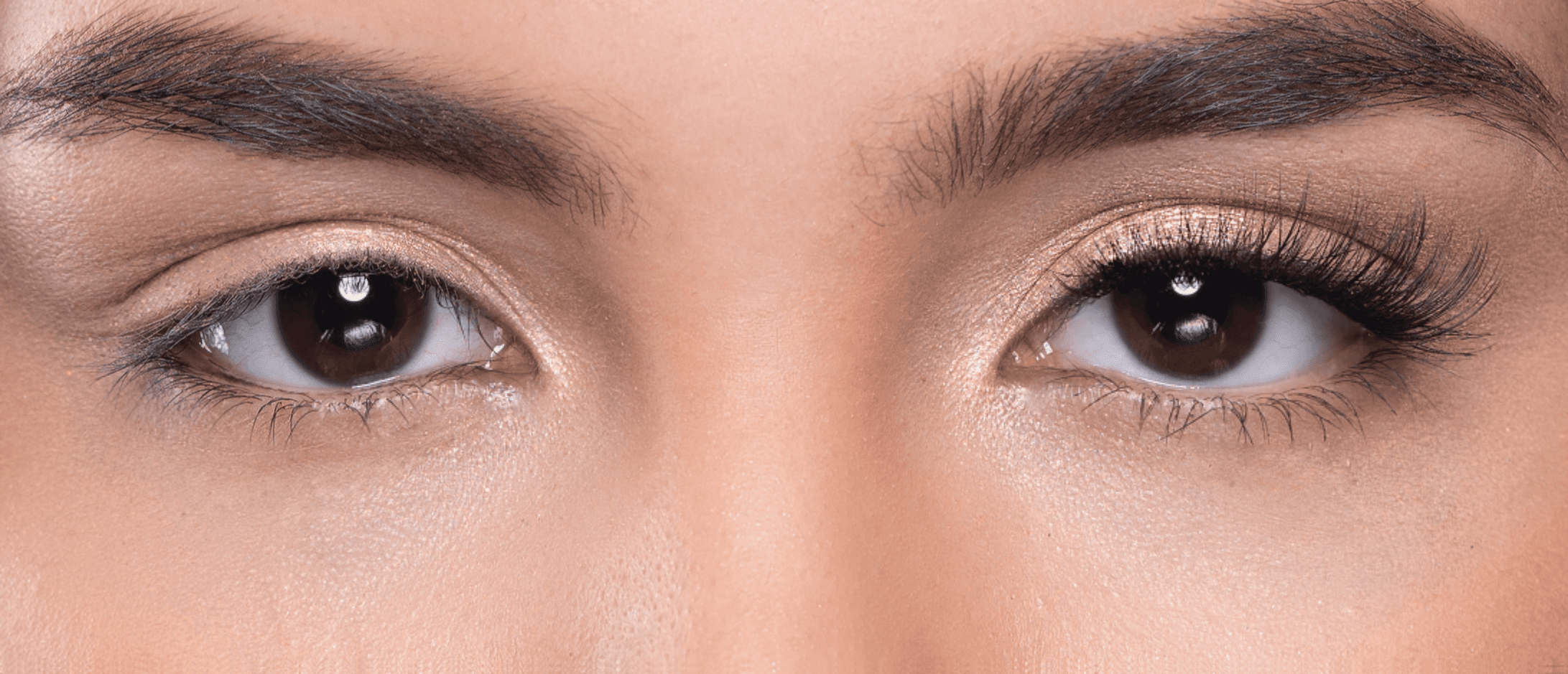 Comparison of eyes with and without Day Dream Lash