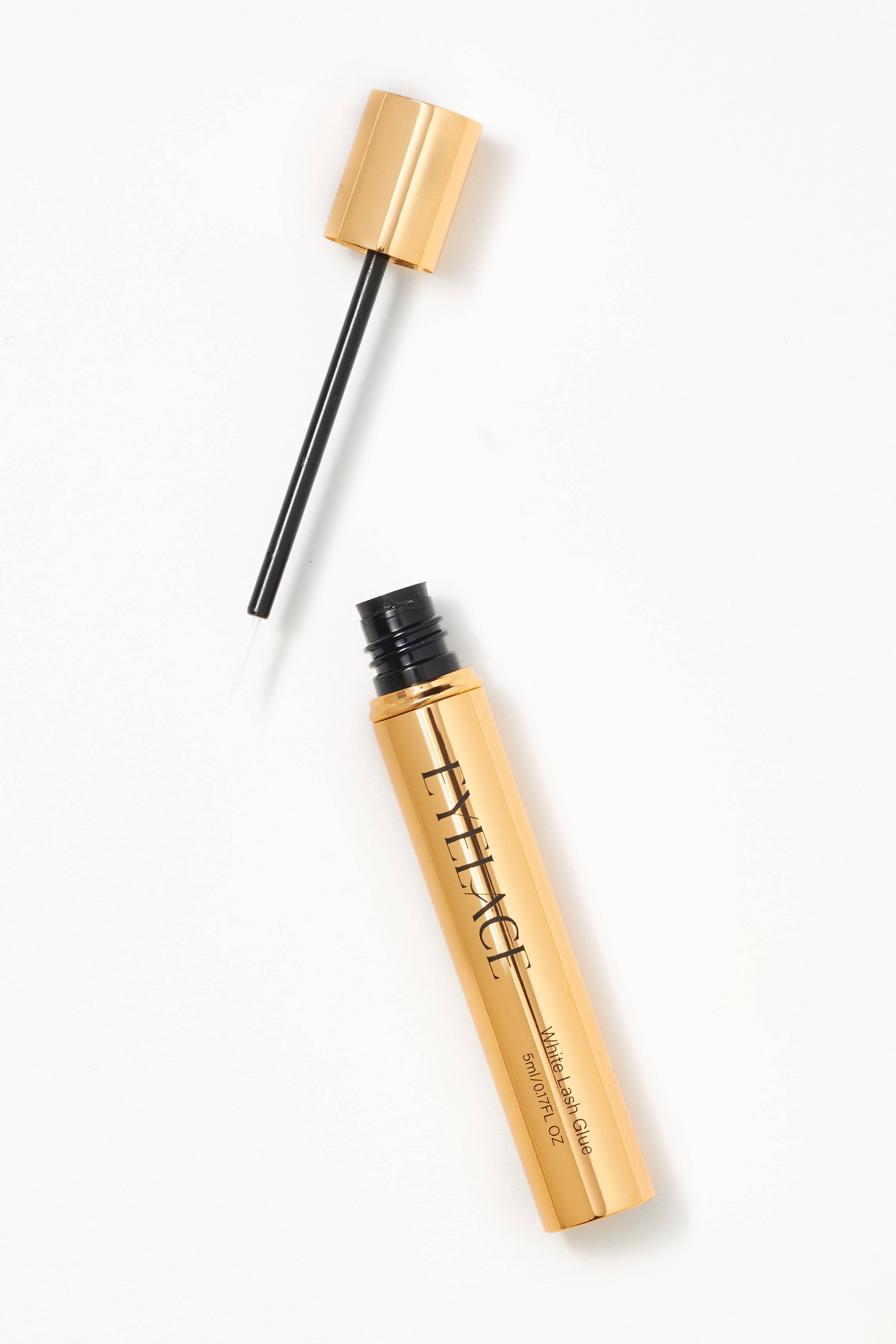 Eyelace gold mascara tube with wand