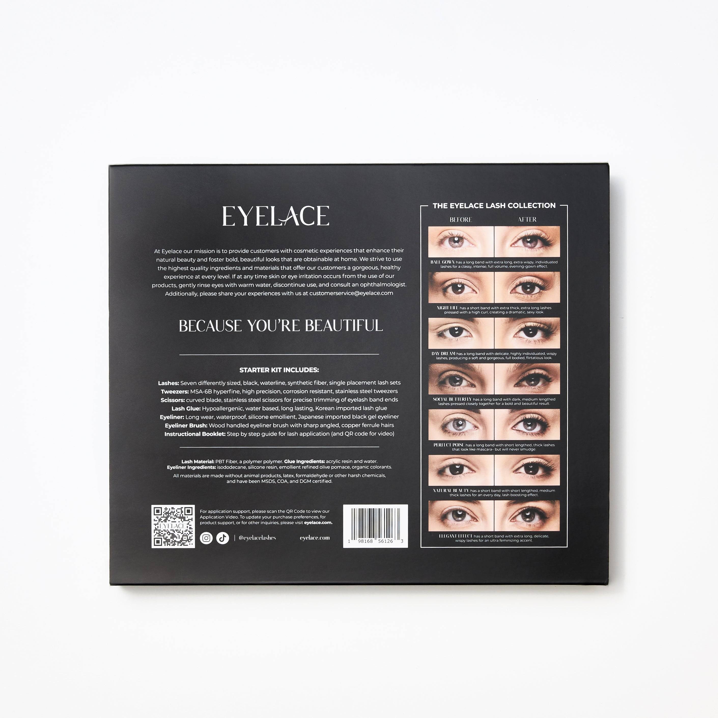 Eyelace Starter Kit packaging back view