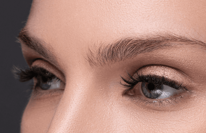 Close-up of eyes with Social Butterfly lashes