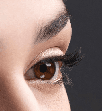 Side view of eye with Natural Beauty Lash applied