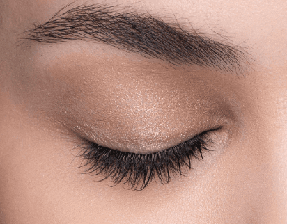 Close-up of closed eye with Natural Beauty Lash
