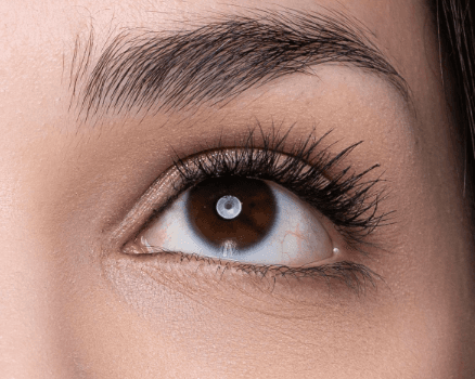 Close-up of eye looking up with Natural Beauty Lash