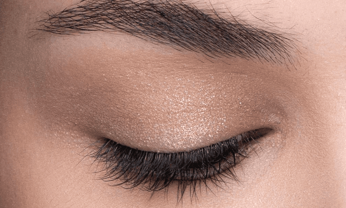 Close-up of closed eye with Natural Beauty Lash