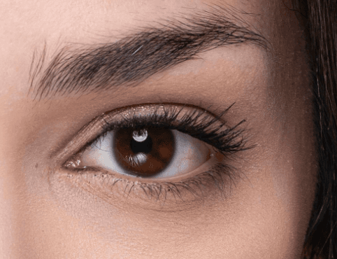 Close-up of eye with Natural Beauty Lash applied